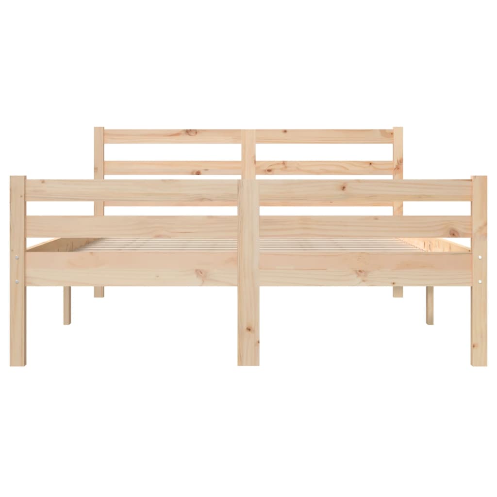 Bed Frame without Mattress Solid Wood 135x190 cm Double