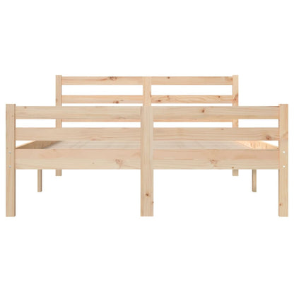 Bed Frame without Mattress Solid Wood 135x190 cm Double