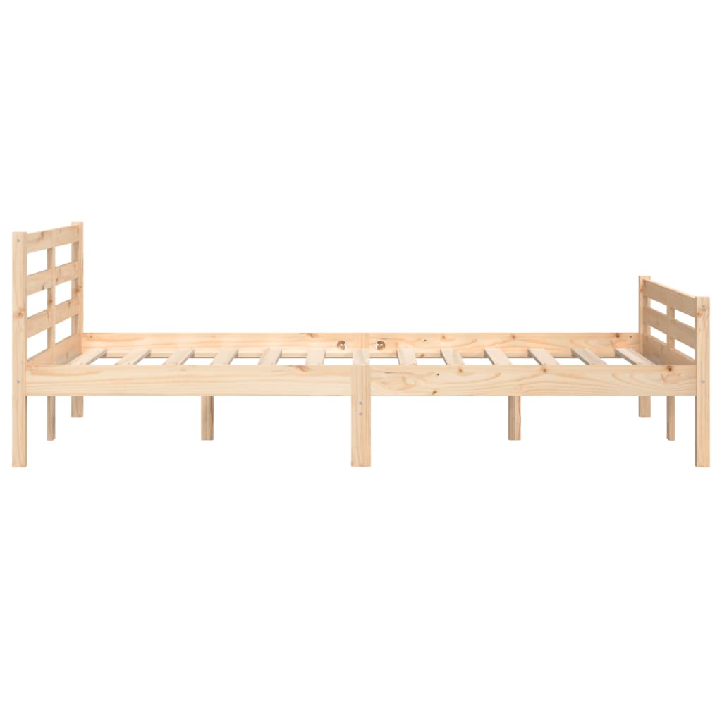 Bed Frame without Mattress Solid Wood 135x190 cm Double