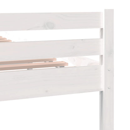 Bed Frame without Mattress White Solid Wood 150x200 cm King Size King Size