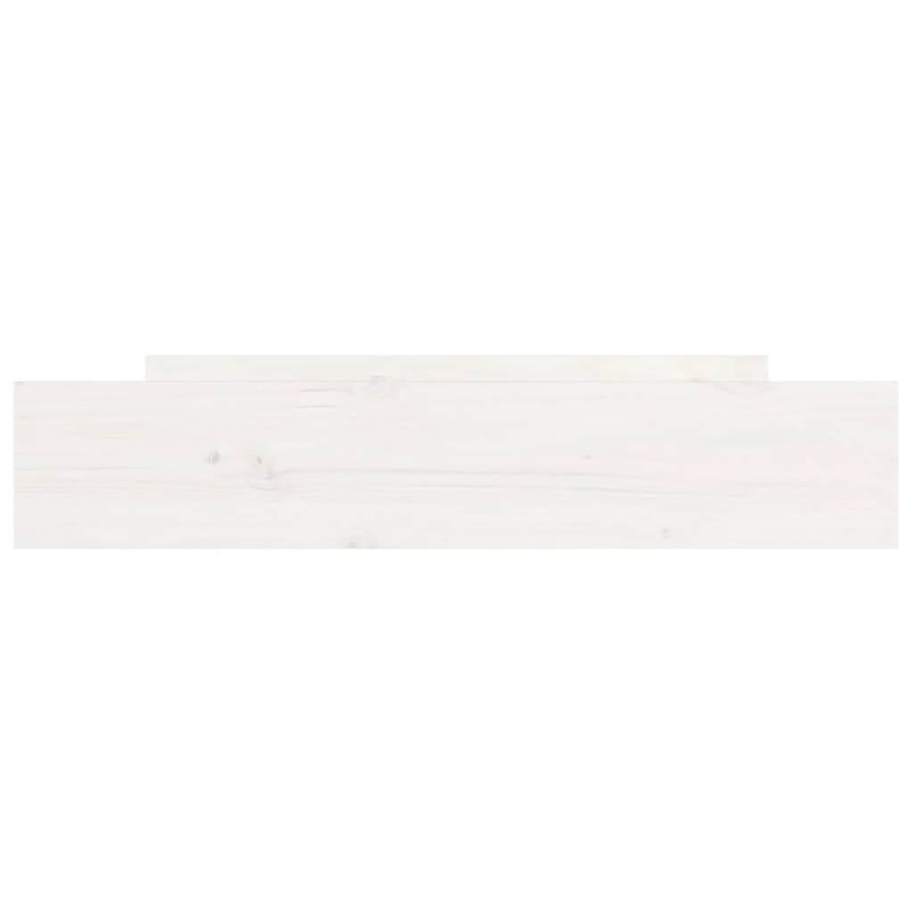 Bed Drawers 2 pcs White Solid Wood Pine