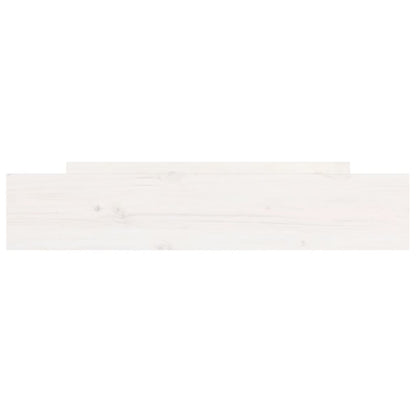 Bed Drawers 2 pcs White Solid Wood Pine