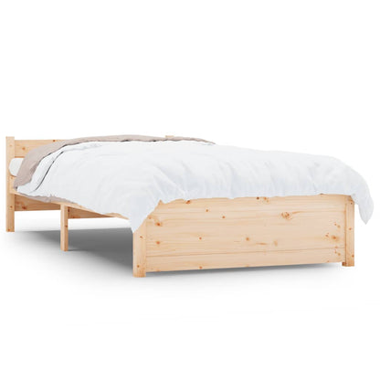 Bed Frame without Mattress Solid Wood 90x200 cm