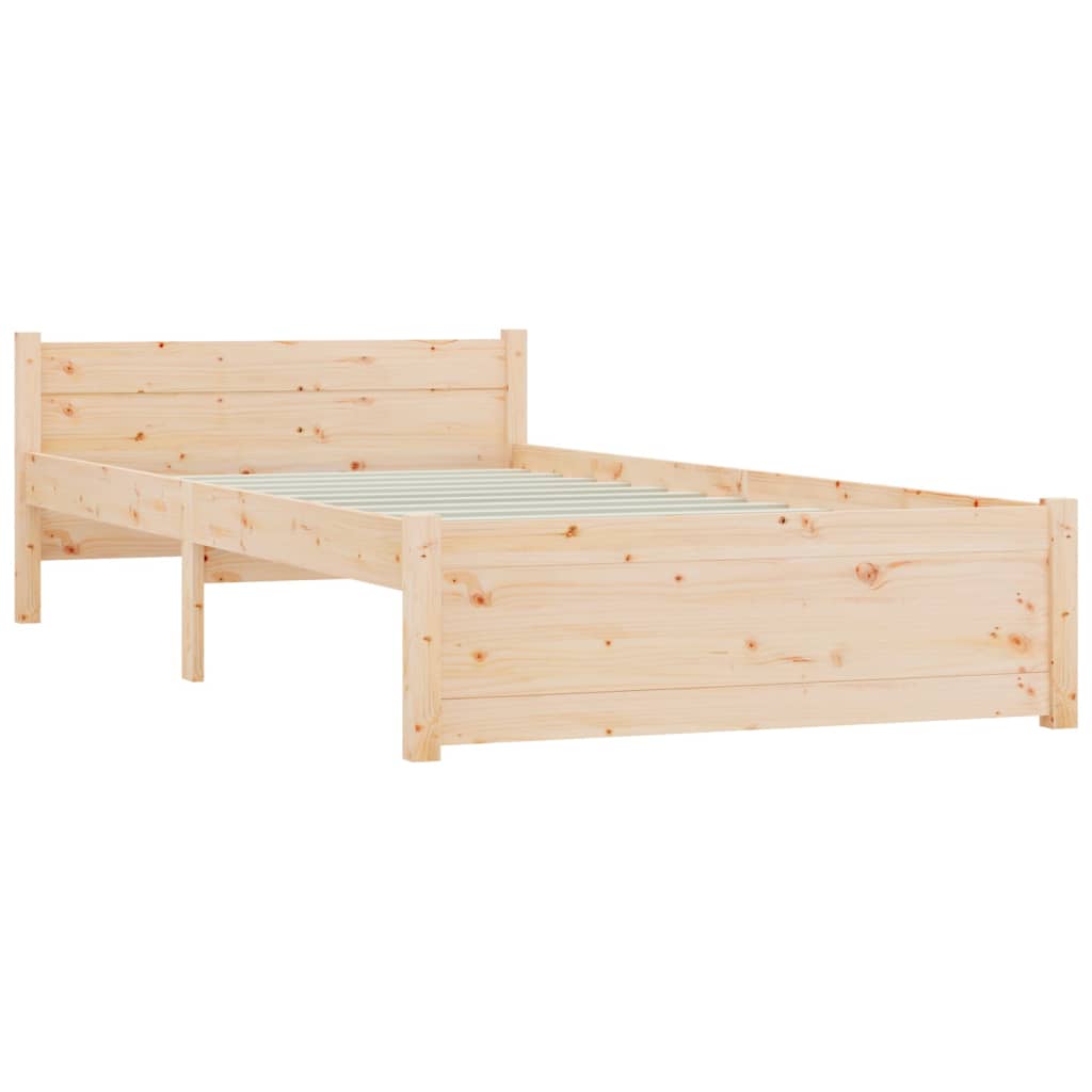 Bed Frame without Mattress Solid Wood 90x200 cm