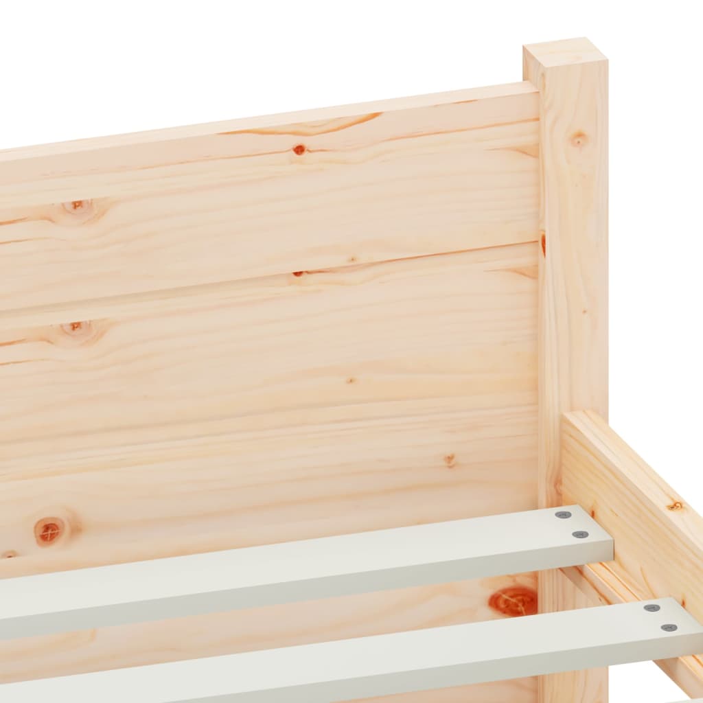 Bed Frame without Mattress Solid Wood 90x200 cm