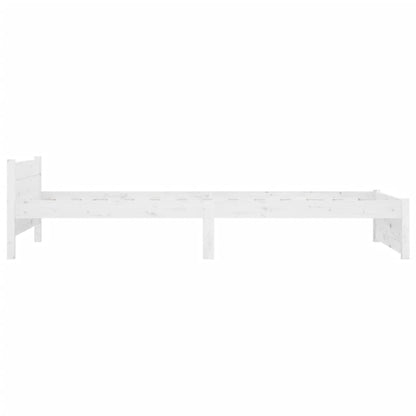 Bed Frame White Solid Wood 90x200 cm