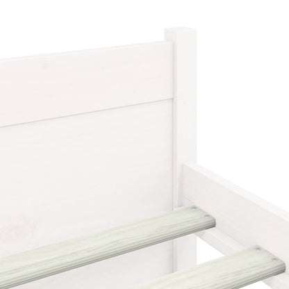 Bed Frame without Mattress White Solid Wood 150x200 cm King Size