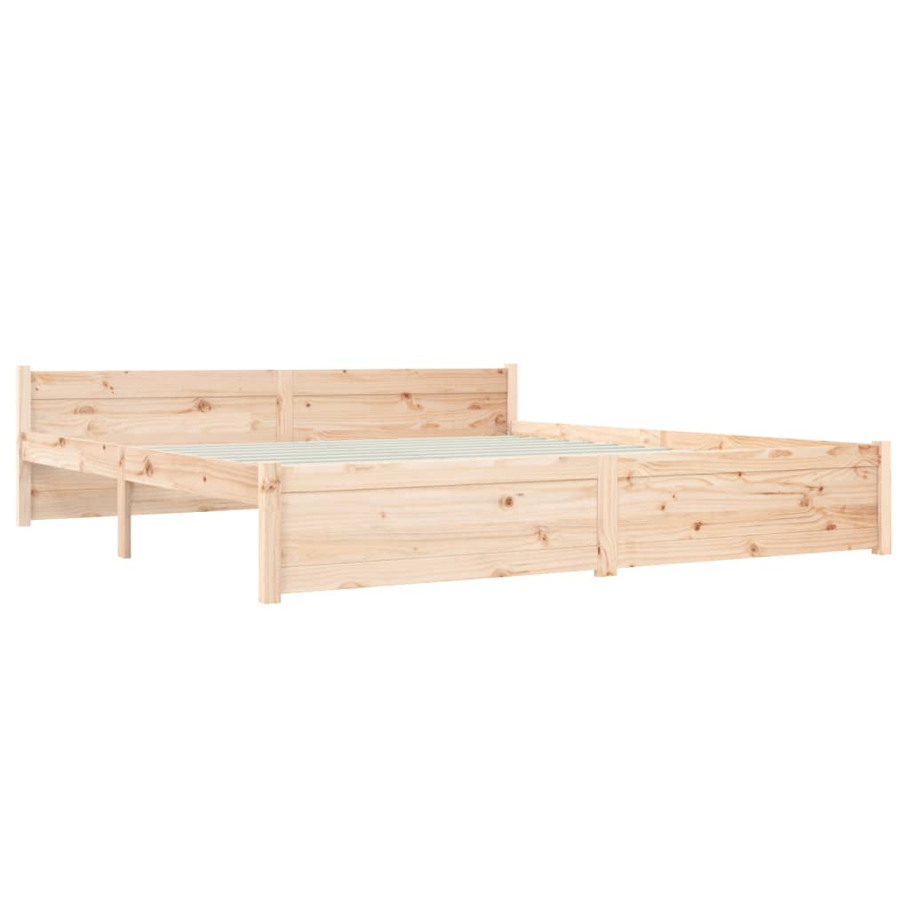 Bed Frame without Mattress Solid Wood 180x200 cm Super King Size