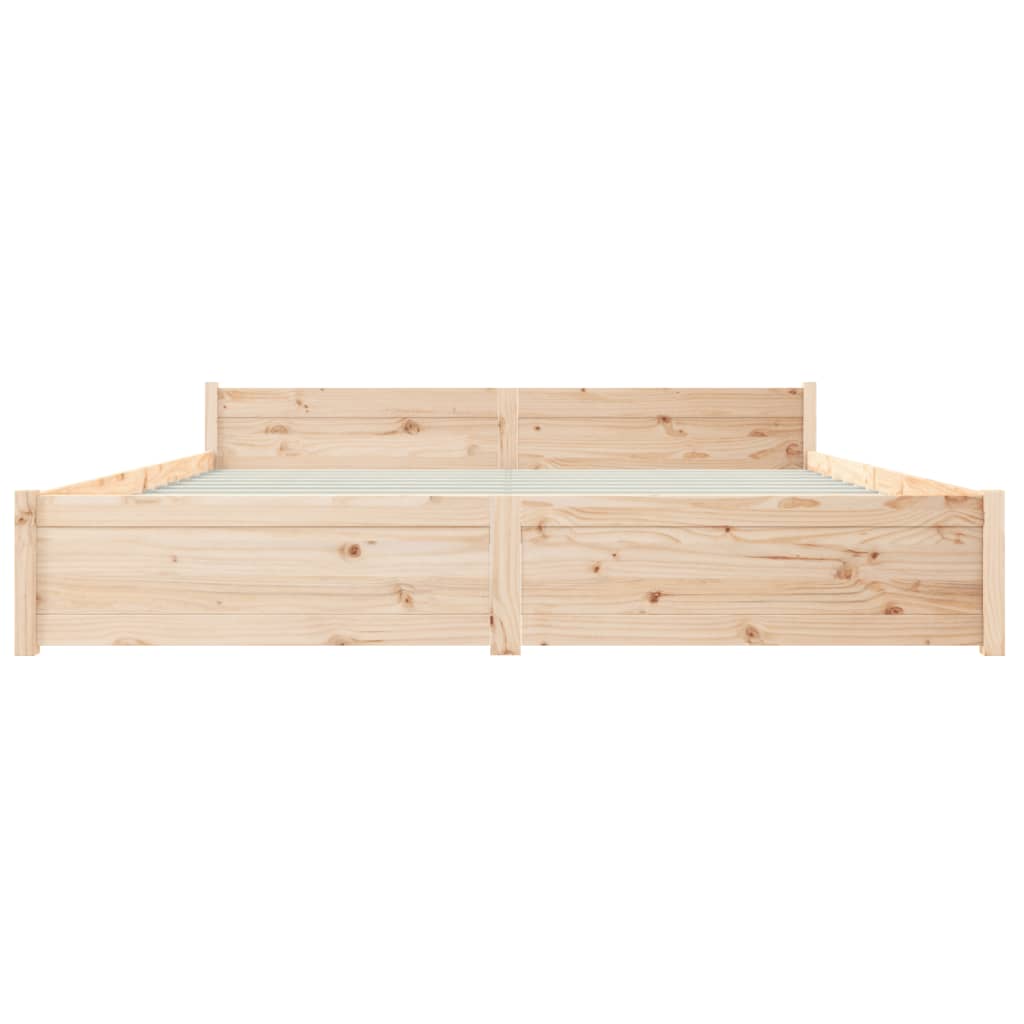 Bed Frame without Mattress Solid Wood 180x200 cm Super King Size