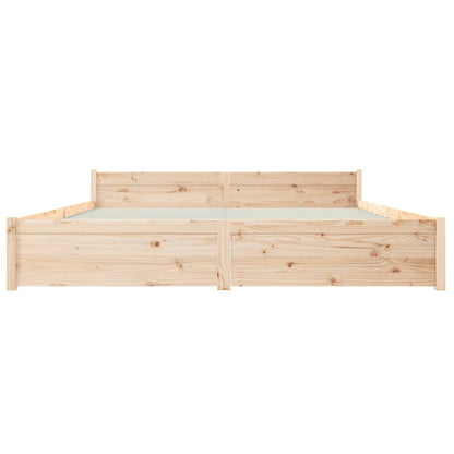 Bed Frame without Mattress Solid Wood 180x200 cm Super King Size