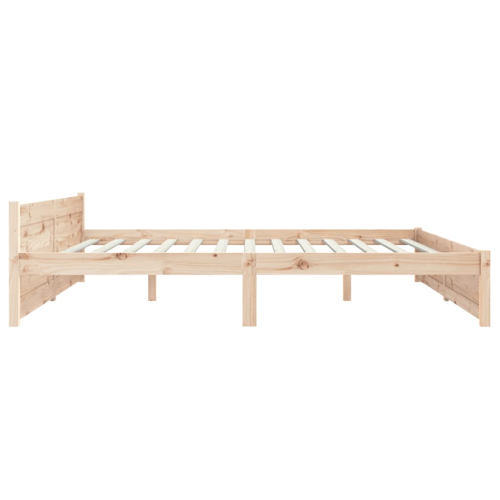 Bed Frame without Mattress Solid Wood 180x200 cm Super King Size