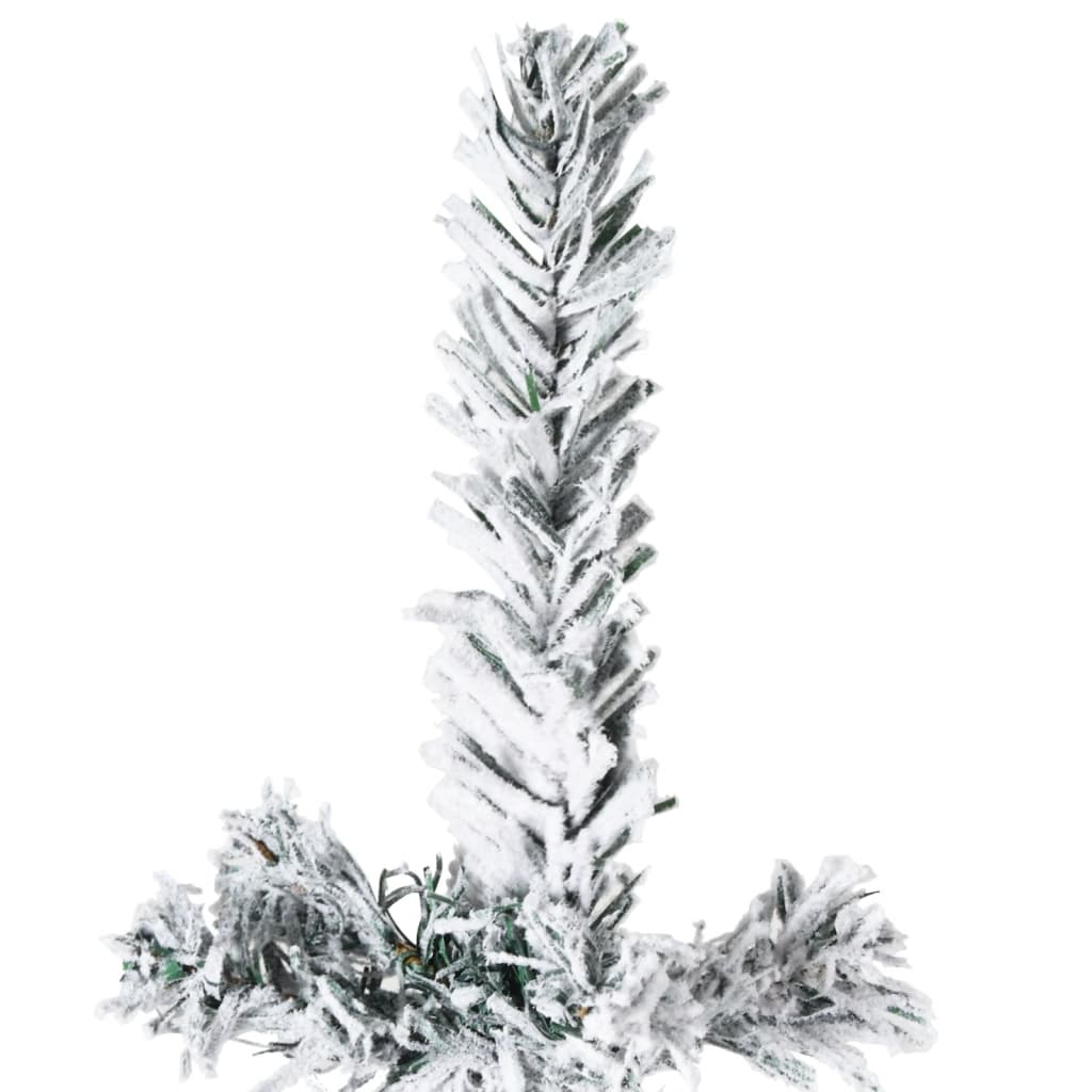 Slim Artificial Half Christmas Tree with Flocked Snow 150 cm