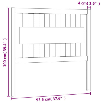 Bed Headboard Honey Brown 95.5x4x100 cm Solid Wood Pine