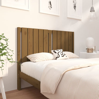 Bed Headboard Honey Brown 125.5x4x100 cm Solid Wood Pine