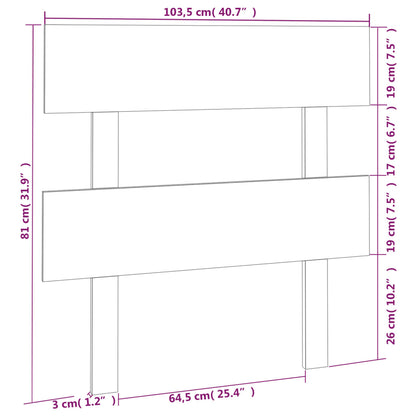 Bed Headboard Honey Brown 103.5x3x81 cm Solid Wood Pine