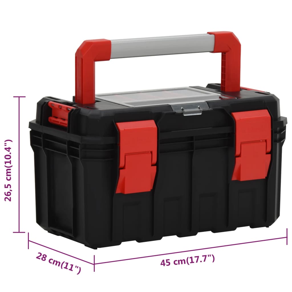 Tool Box Black and Red 45x28x26.5 cm