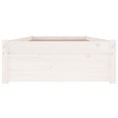 Bed Frame with Drawers White 75x190 cm Small Single