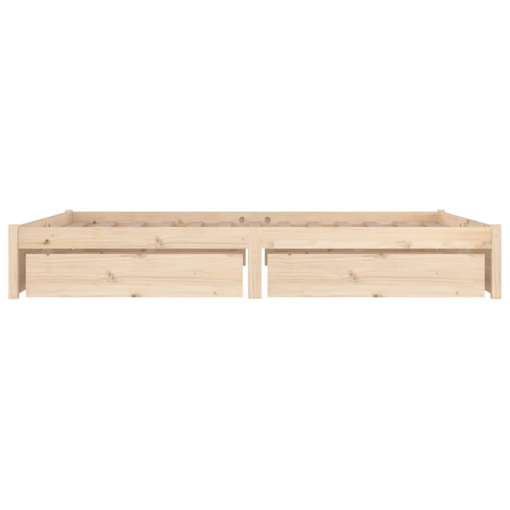 Bed Frame without Mattress with Drawers King Size