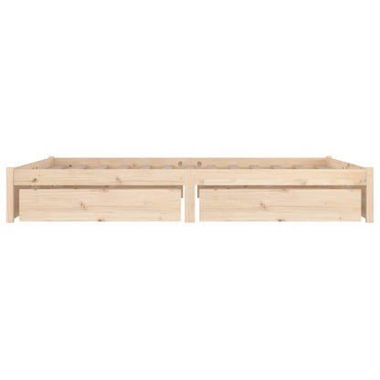 Bed Frame without Mattress with Drawers King Size