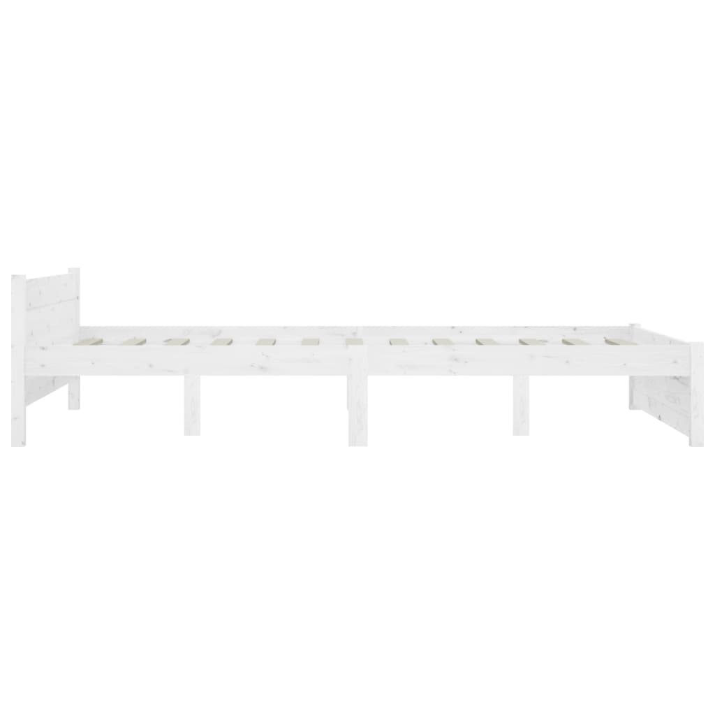 Bed Frame with Drawers White 150x200 cm King Size