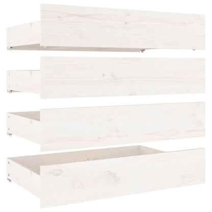 Bed Frame with Drawers White 150x200 cm King Size