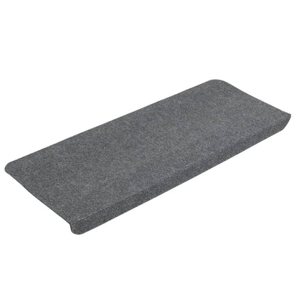 Stair Mats Self-adhesive 15 pcs 65x24.5x3.5 cm Grey