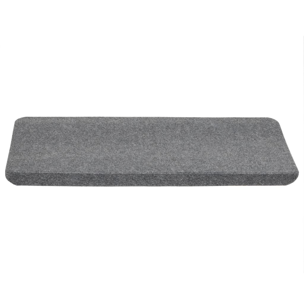 Stair Mats Self-adhesive 15 pcs 65x24.5x3.5 cm Grey