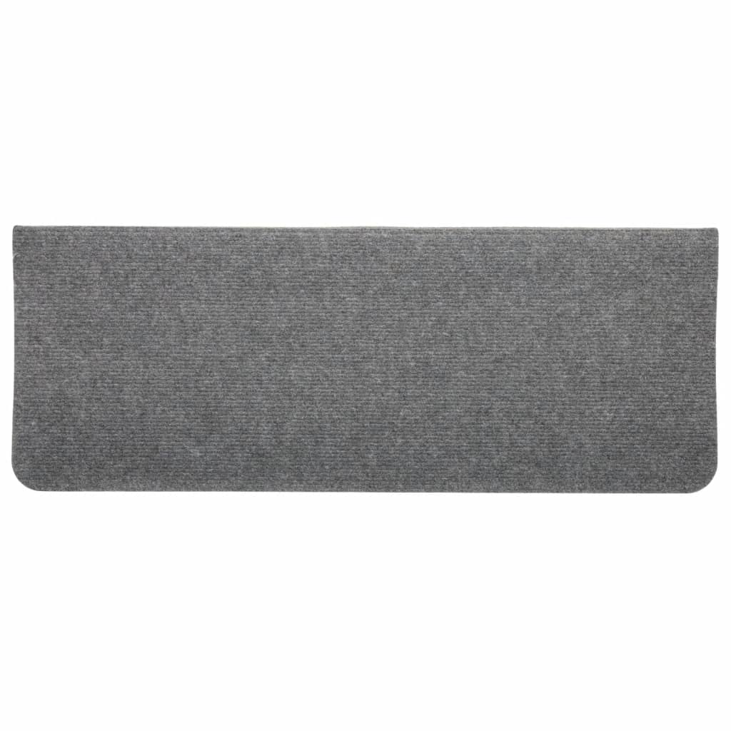 Stair Mats Self-adhesive 15 pcs 65x24.5x3.5 cm Grey