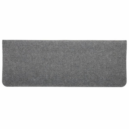 Stair Mats Self-adhesive 15 pcs 65x24.5x3.5 cm Grey