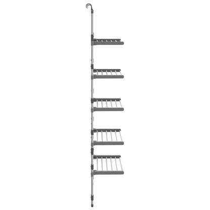 5-Tier Hanging Laundry Drying Rack Aluminium