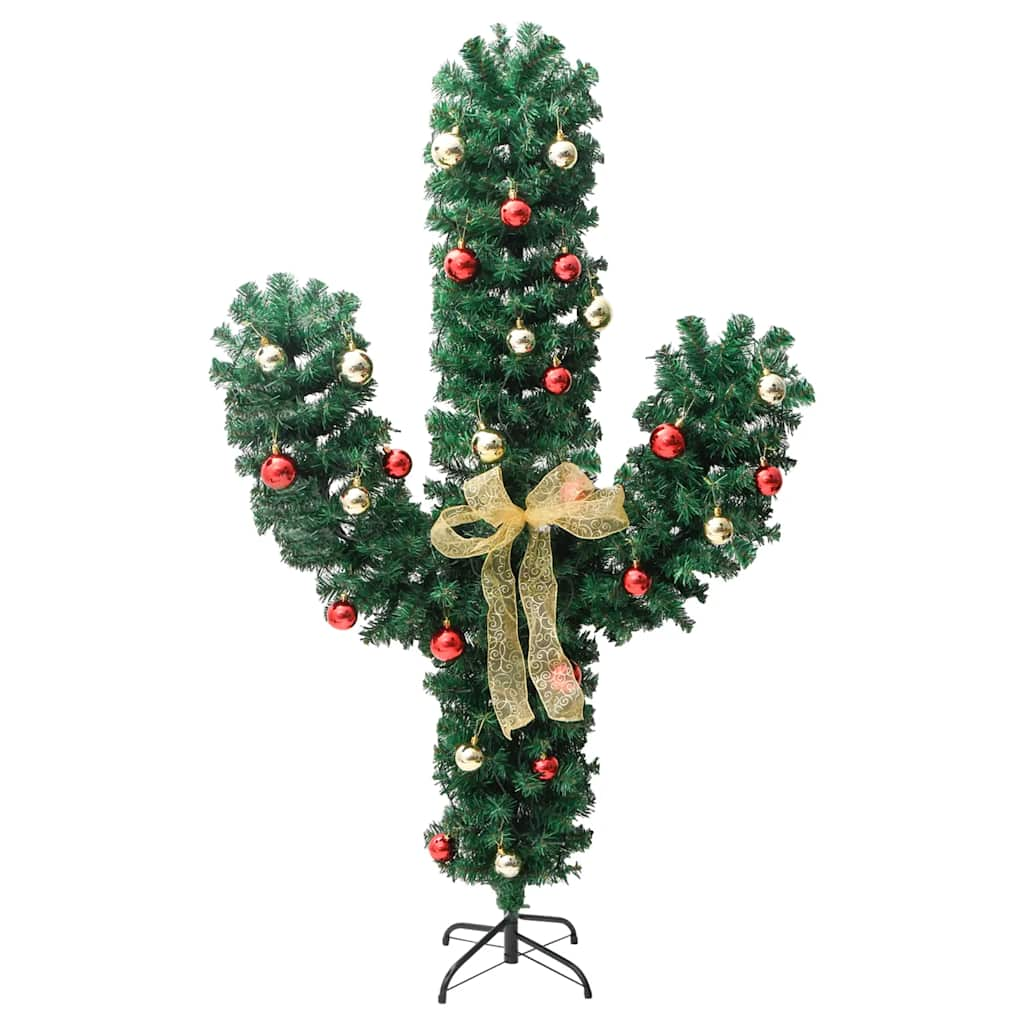 Christmas Cactus with Stand and LED Green 210 cm PVC