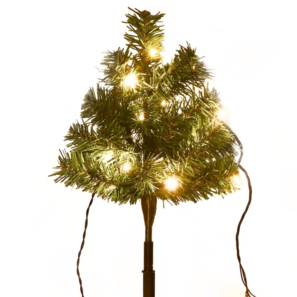 Christmas Pathway Trees 6 pcs with Warm White LEDs 45 cm PVC