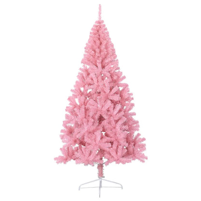 Artificial Half Christmas Tree with Stand Pink 240 cm PVC