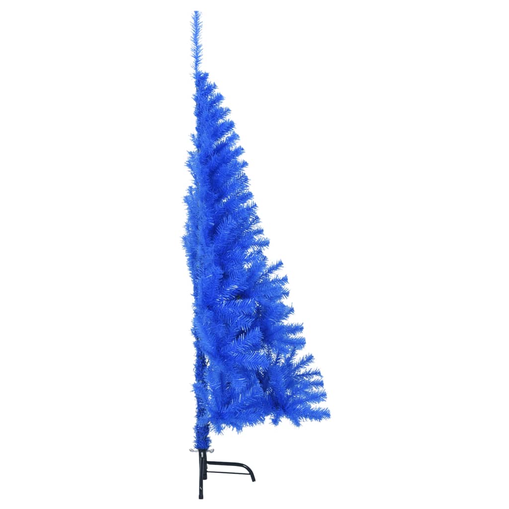 Artificial Half Christmas Tree with Stand Blue 120 cm PVC