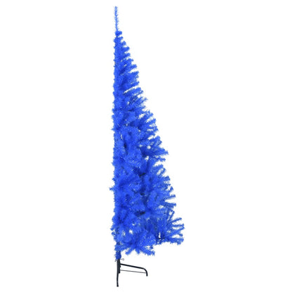 Artificial Half Christmas Tree with Stand Blue 210 cm PVC