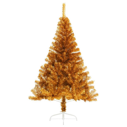 Artificial Half Christmas Tree with Stand Gold 180 cm PET