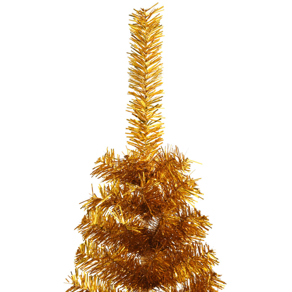 Artificial Half Christmas Tree with Stand Gold 180 cm PET