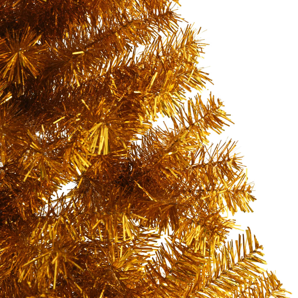 Artificial Half Christmas Tree with Stand Gold 240 cm PET