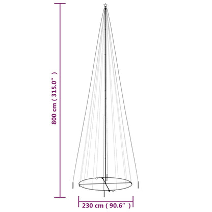 Christmas Cone Tree Warm White 1134 LEDs 230x800 cm