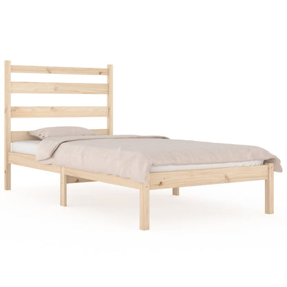 3103633 vidaXL Bed Frame without Mattress Solid Wood 90x200 cm (810002+818400)