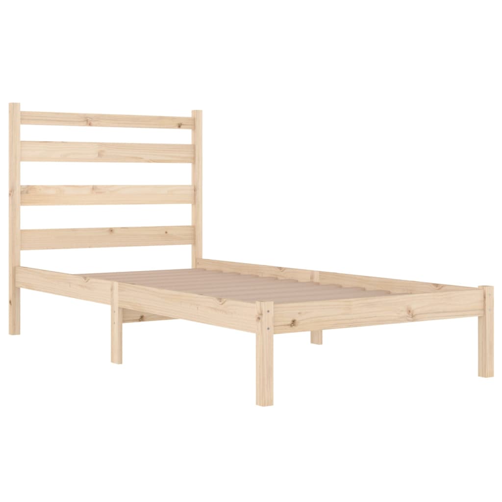 3103633 vidaXL Bed Frame without Mattress Solid Wood 90x200 cm (810002+818400)