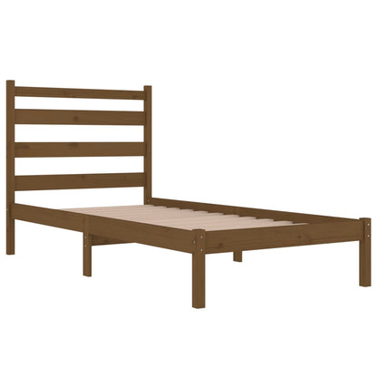 Bed Frame Honey Brown Solid Wood Pine 100x200 cm