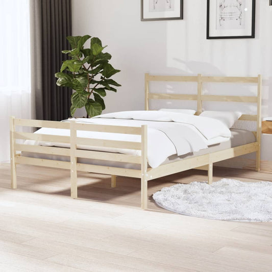 Bed Frame without Mattress Solid Wood Small Double