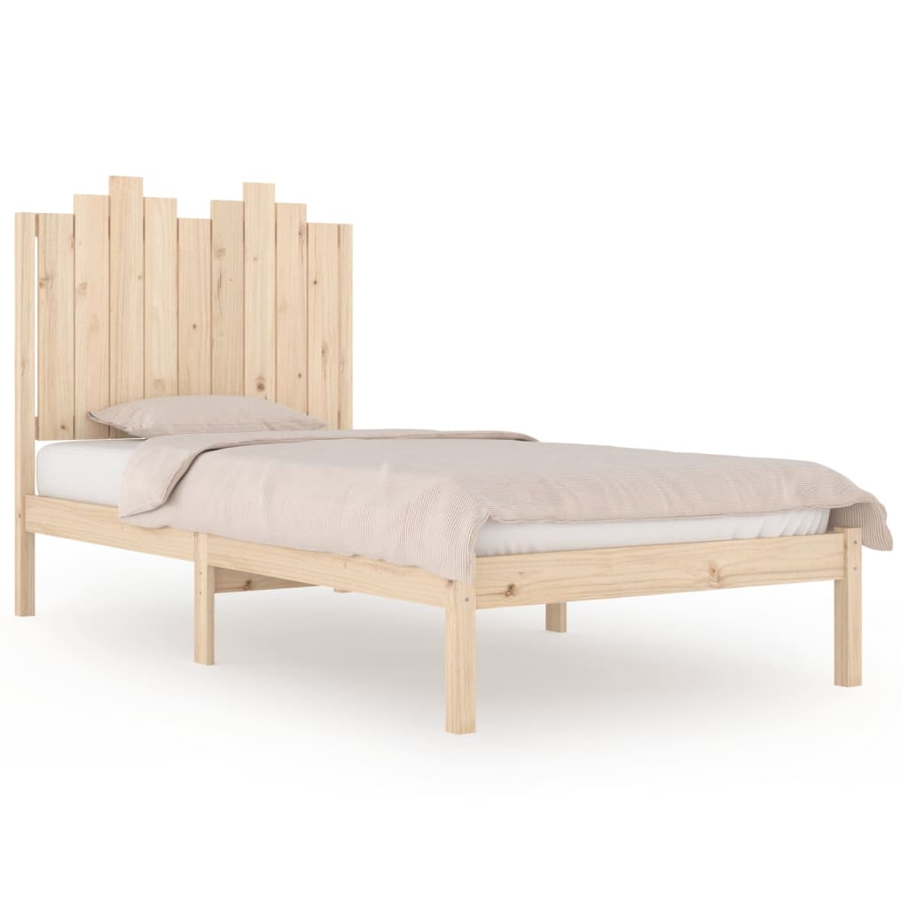 Bed Frame Solid Wood Pine 75x190 cm Small Single