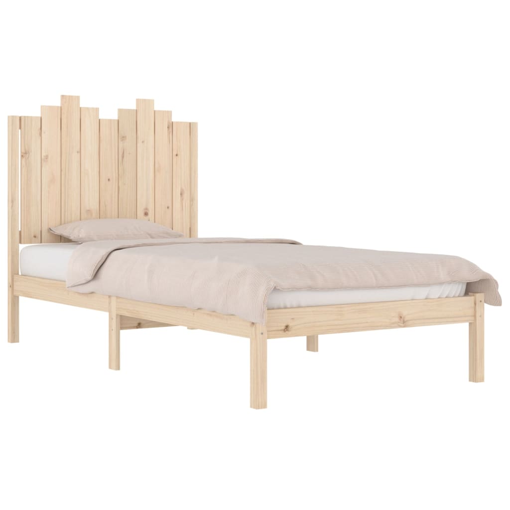 Bed Frame Solid Wood Pine 75x190 cm Small Single