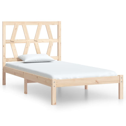 3103988 vidaXL Bed Frame without Mattress Solid Wood 100x200 cm (810007+818605)