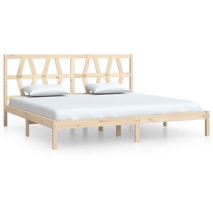 3104018 vidaXL Bed Frame without Mattress Solid Wood 200x200 cm (810037+818640)