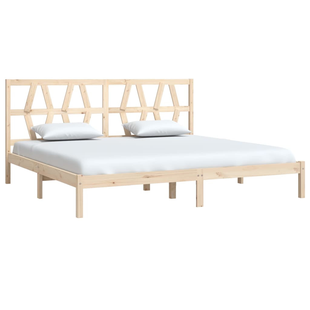 3104018 vidaXL Bed Frame without Mattress Solid Wood 200x200 cm (810037+818640)