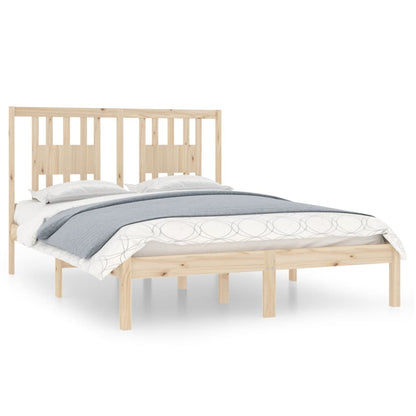 Bed Frame Solid Wood Pine 140x190 cm