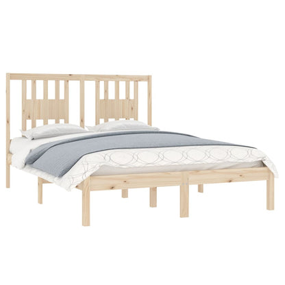 Bed Frame Solid Wood Pine 140x190 cm